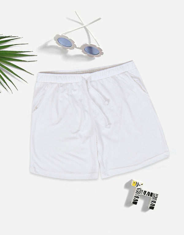 Bermuda Style Premium Summer Short for Boys with Side Pockets-White