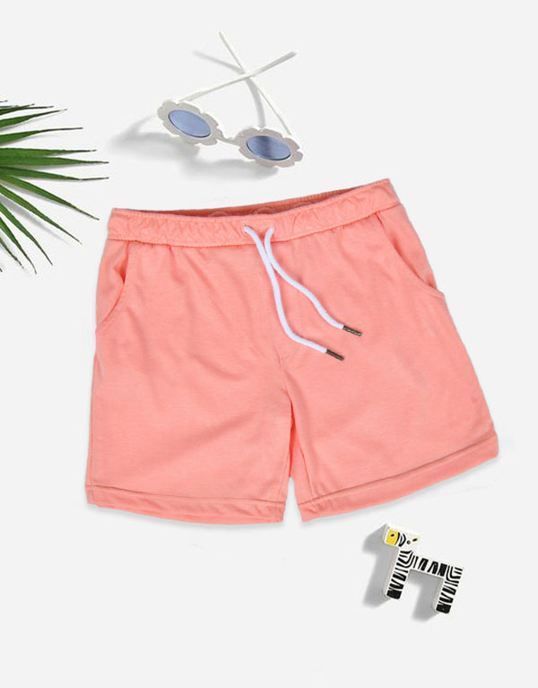 Bermuda Style Premium Summer Short for Boys with Side Pockets-Baby Pink