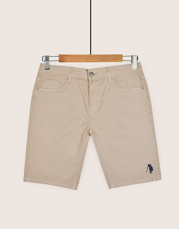 Men's P-Club Cotton Shorts - Beige