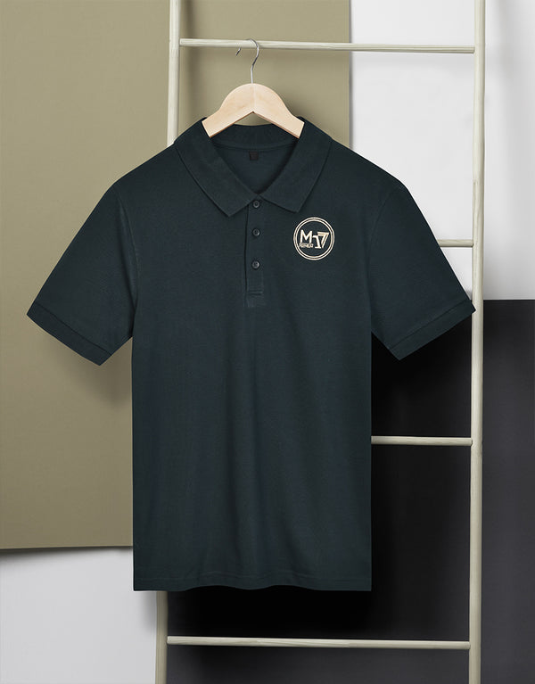Men's Pique Half Sleeve Polo Shirt - NAVY