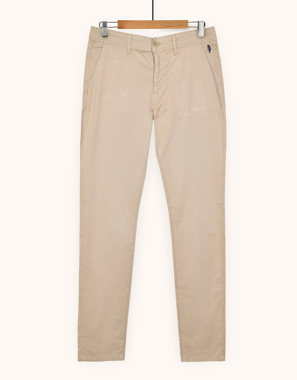 Men's Regular Fit Cotton Pant - Khaki