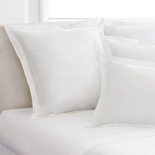 PNJ Home Euro Sham Covers Dyed White Color Euro Sham Cushion Cover SLEEP WORLD 
