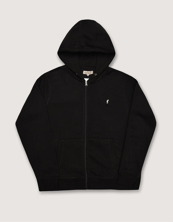 Men's Fleece Zipper Hoodie Black