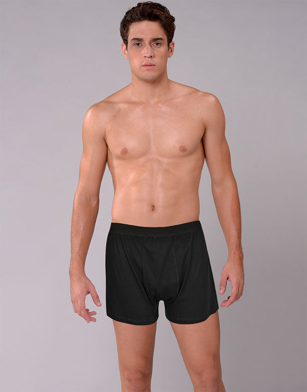 Men's Essential Boxer Shorts-BLACK