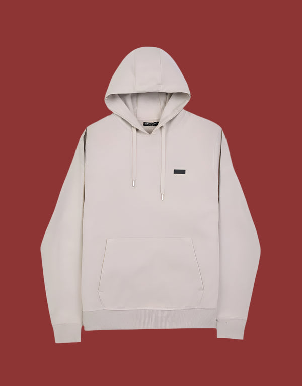 Men's Fleece Pullover Hoodie- Off White