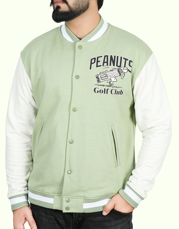 Men's Custom Printed Long Sleeve Jacket-Green