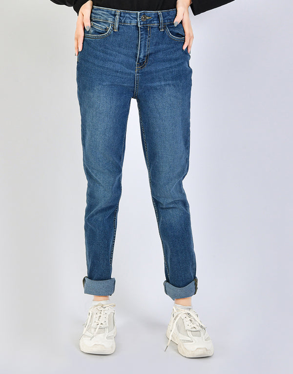 Ladies GRG Straight Fit Denim Jeans-Blue