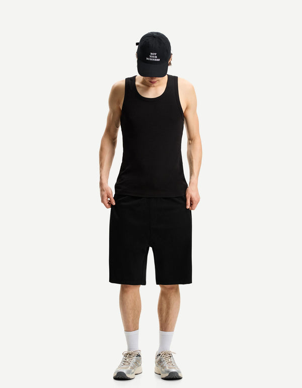 Men's Zipper Short Black