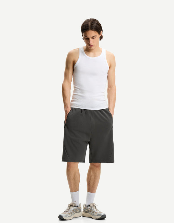 Men's Zipper Short Charcoal