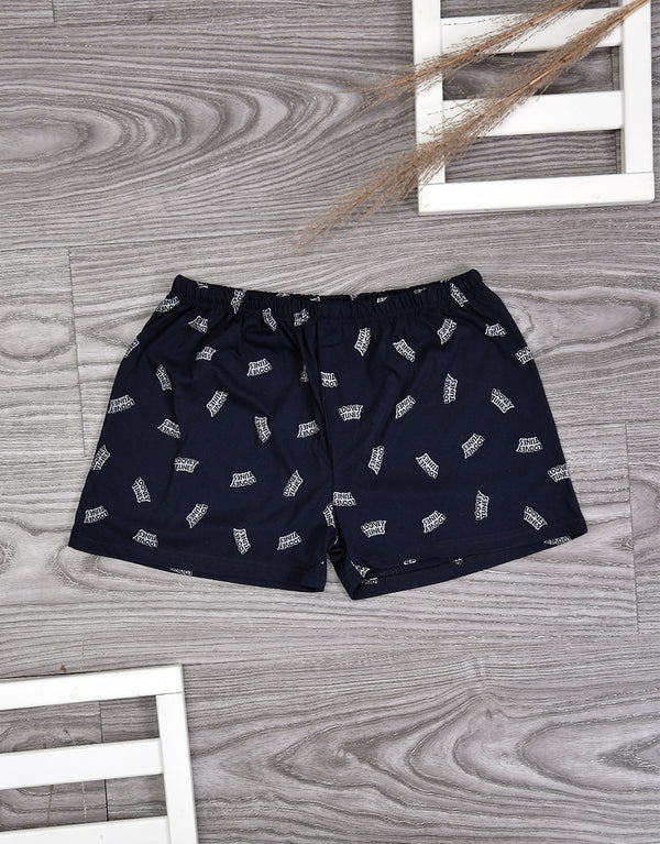 Men's Loovey Tunes Printed Boxer Shorts-Navy