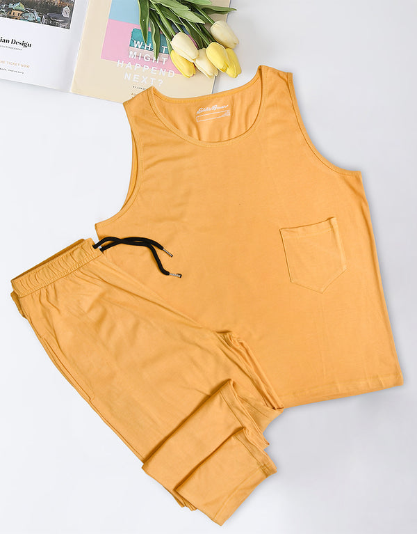 MEN'S Muscle Tee Shirt With Pocket And Trouser