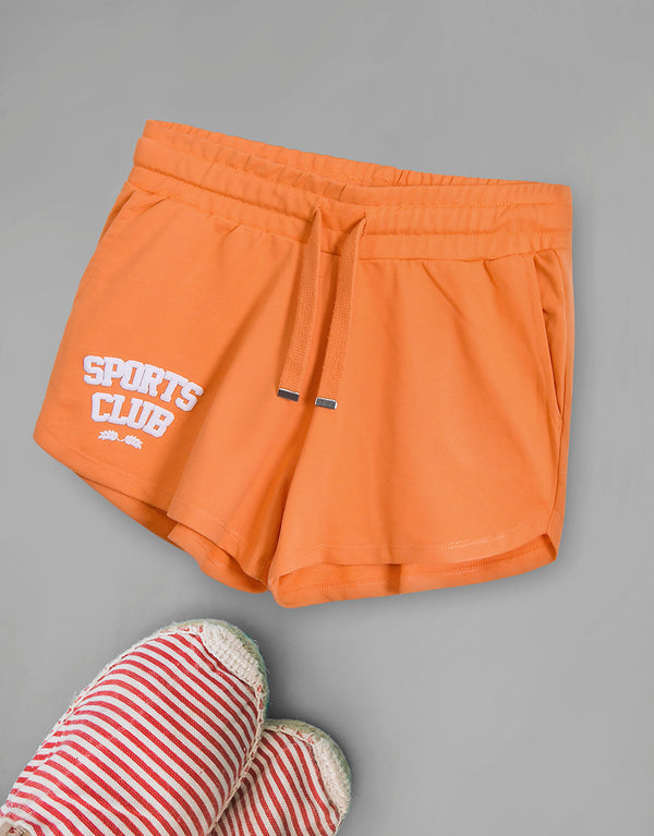 Ladies Sports Club Terry Short-Orange