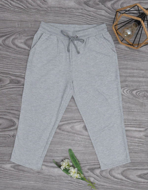 Men's Plain Long Terry Shorts-Grey