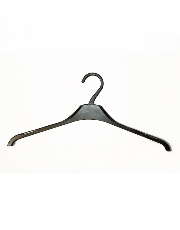 Solid Plastic & Durable Hanger For Coats/ Clothes Mtl-Ts-43-Black