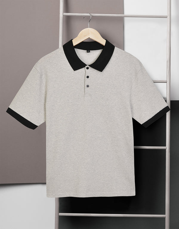 Men's Half Sleeve Polo Shirt - GREY