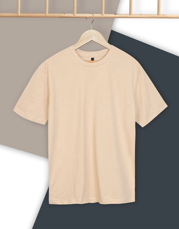 Men's Plain T-Shirt - Stone