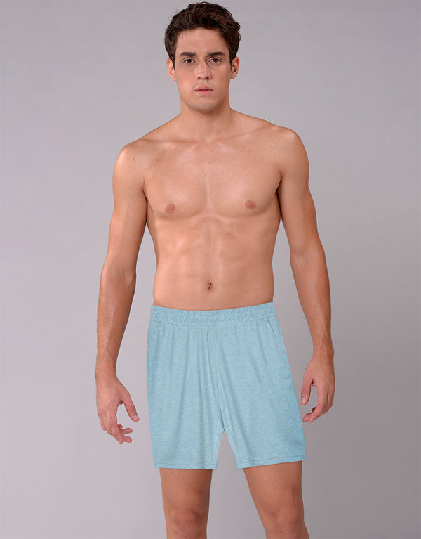 Men's Single Jersey Shorts - TURQUOISE