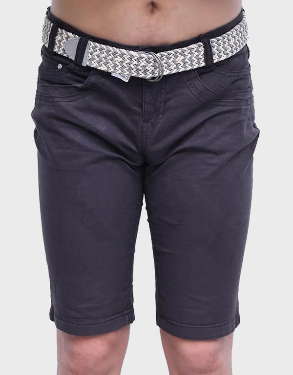 Ladies Cotton Fabric Short-Black