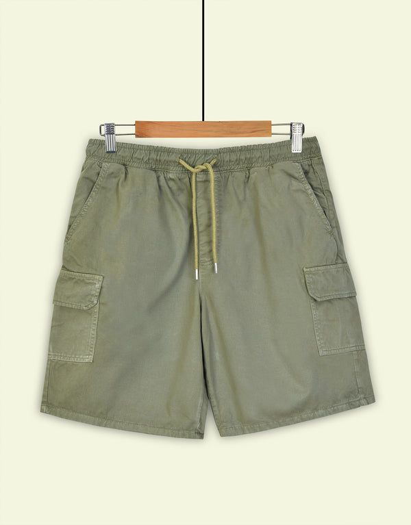 Men's Denim Side Pocket Shorts - KHAKI
