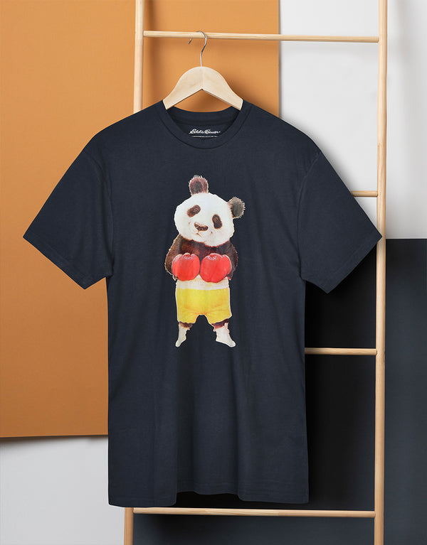 Funky Panda Navy Men's Tee Shirt