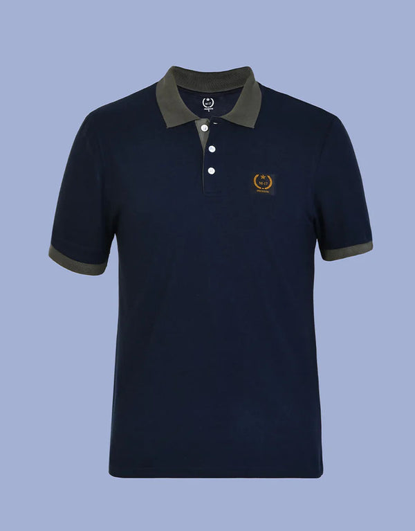 Men Short Sleeve Polo Shirt Navy
