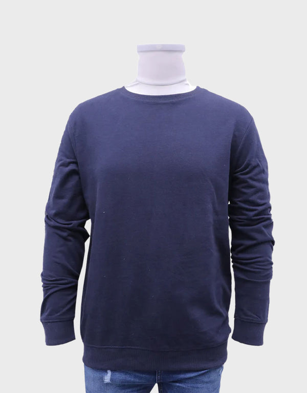 SLP Men's Plain Terry Crew Neck Sweatshirt