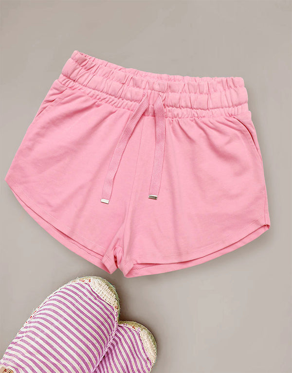 Ladies Laney Stretch Plain Terry Short-Pink