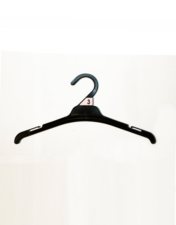 Solid Plastic & Durable Hanger For Coats/ Clothes Th 460 Km-Black