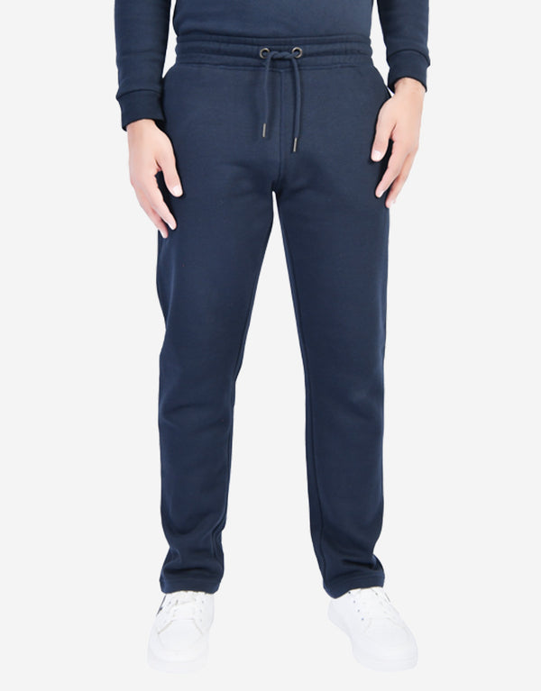 Men's Plain Knit Fleece Jogger Trouser-Navy