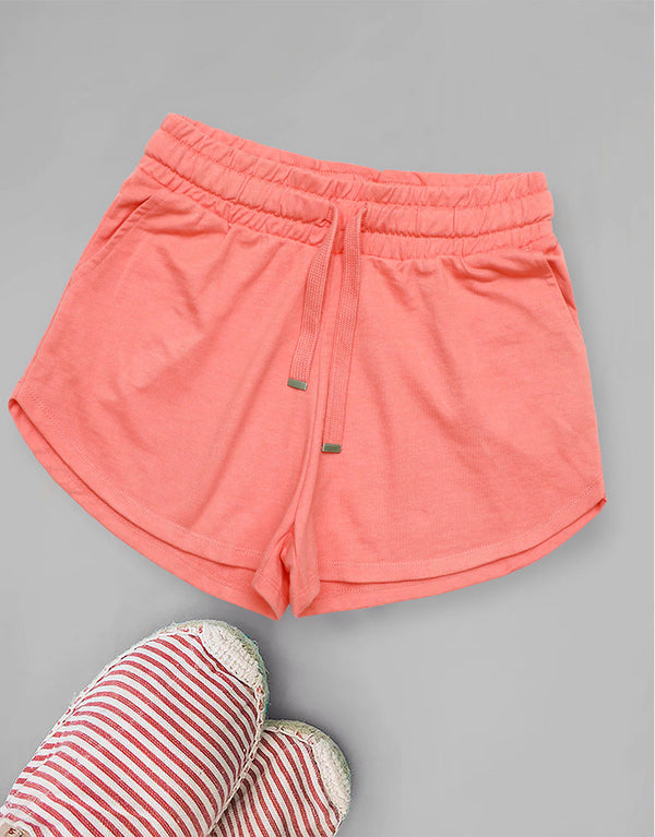 Ladies Laney Stretch Plain Terry Short-Hot Pink