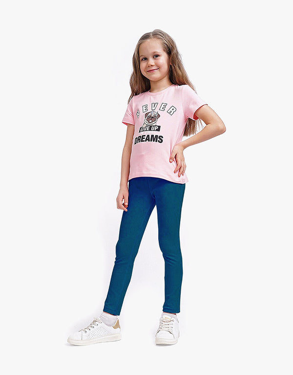 Classy Soft stretchable Legging For Kid's- Blue