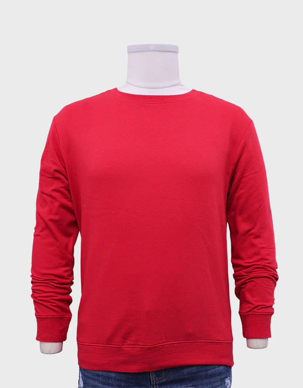 M-17 Men's Plain Fleece Round Neck Sweatshirt