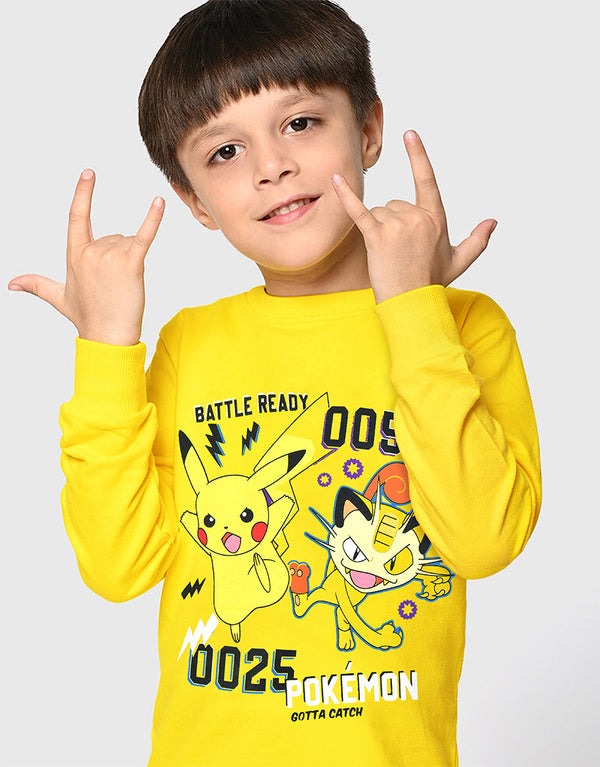Boy's Fashion Sweat Shirt Printed- Yellow
