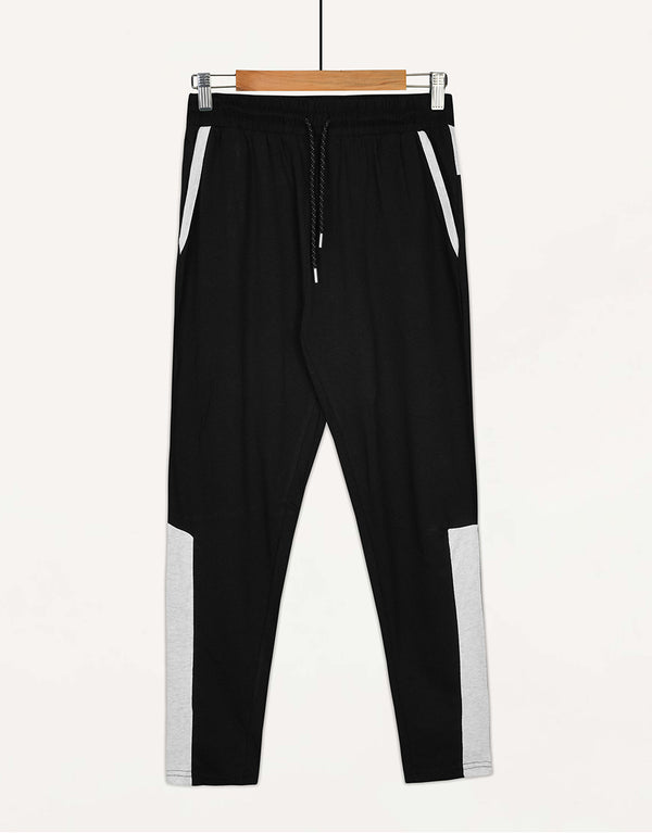 Men's Single Jersey Panel Trouser - BLACK