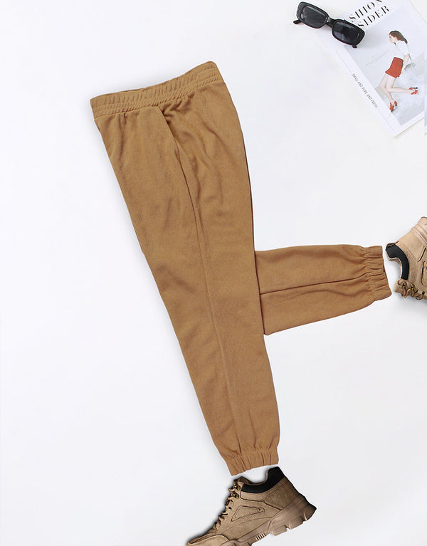 Ladie's Classy Soft Rib Trouser- Stone