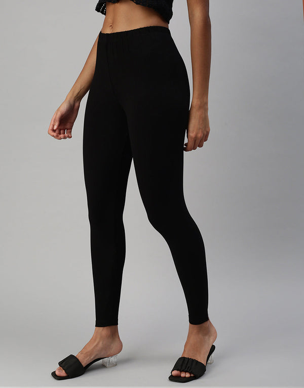 Ladies  Single Jersey Slimfit Legging - BLACK