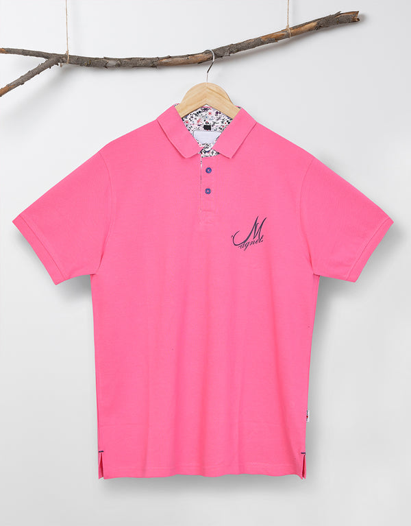GUS Men's Elementary Style Polo Shirt-Pink