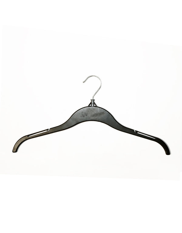 Solid Plastic &  Durable Hanger For Coats/ Clothes Tu Sh47N-Black