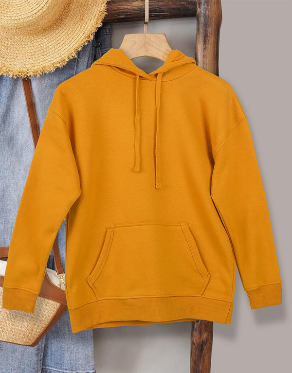 Unisex Fleece Pullover Hoodie-Yellow