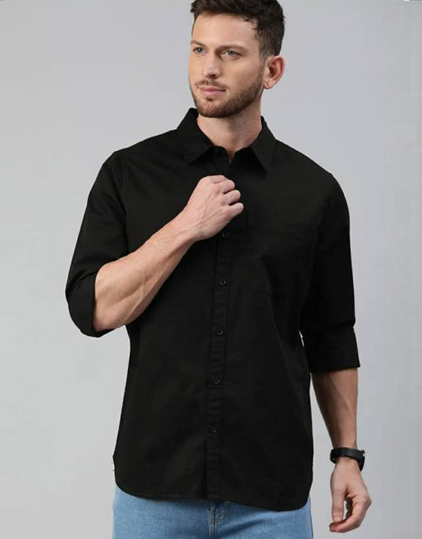 Men's Subtle Long Sleeves Dyed Casual Shirt