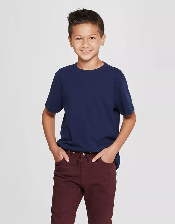 Kid's Solid T-Shirt - NAVY