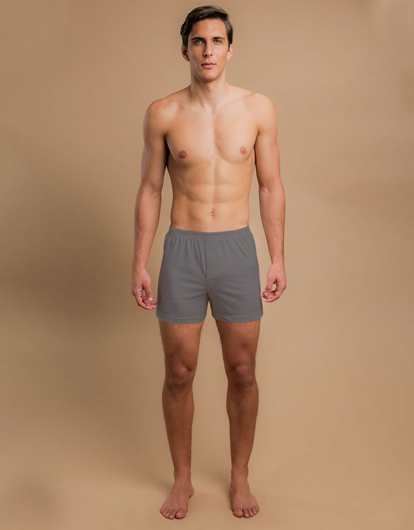 M-17 Men's Essential Boxer Shorts-Dark Grey