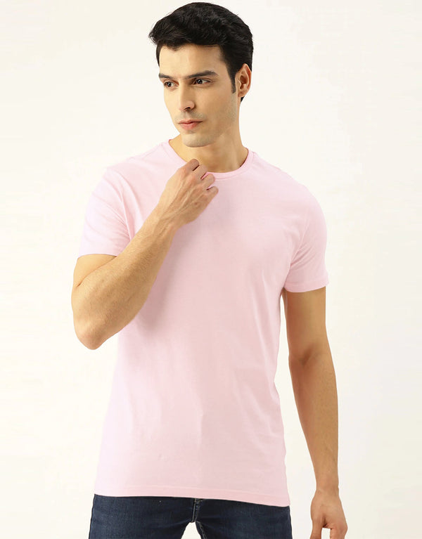 M-17 Men's Modish Short Sleeves T-Shirt-Pink