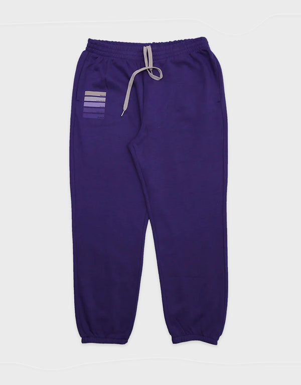 CLP Women's Color Palette Printed Fleece Trouser-Purple