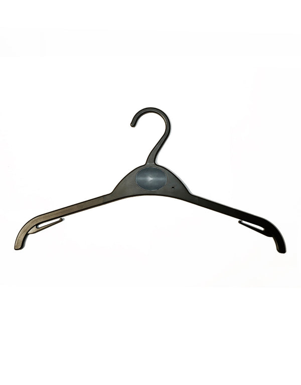 Solid Plastic &  Durable Hanger For Coats/ Clothes Blk001-700-Black