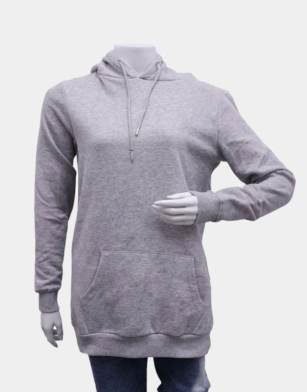 M-17 Women,s Pullover Long Line Soft Fleece Hoodie