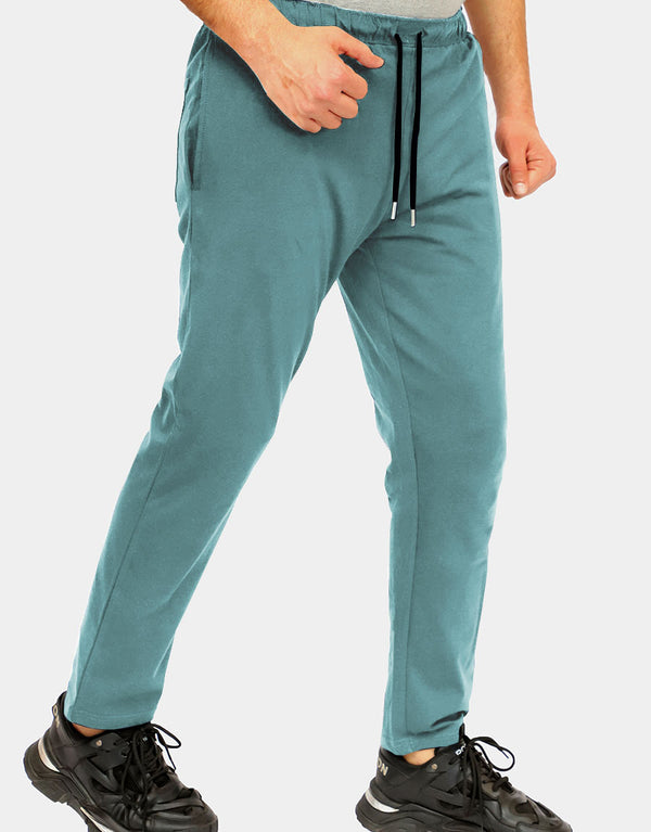 Men's Summer Soft Plain Jersey Trouser-Zinc