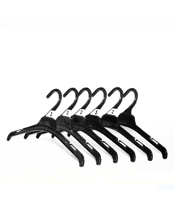 Solid Plastic & Durable Hanger For Coats/ Clothes Th300  Km- Black