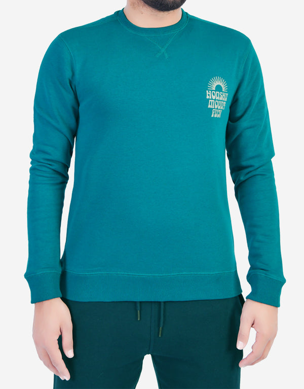 Men's Fleece Sweatshirt- Teal