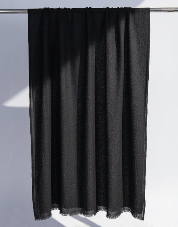Wool Shawl-Black